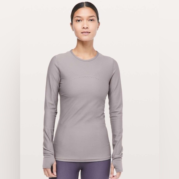 Lululemon Zoned In Long Sleeve Lunar Rock size 6 - Picture 1 of 10